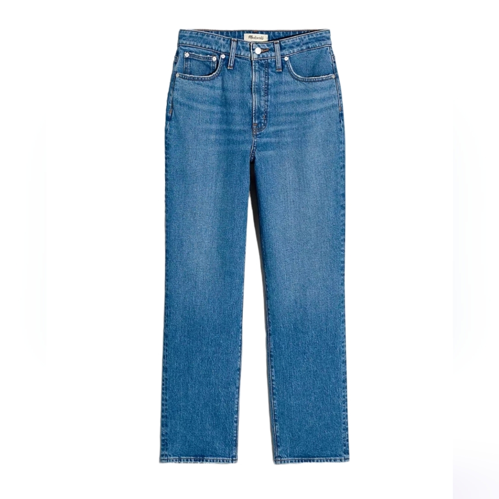 madewell the curvy perfect vintage straight jean in earlwood wash size 31